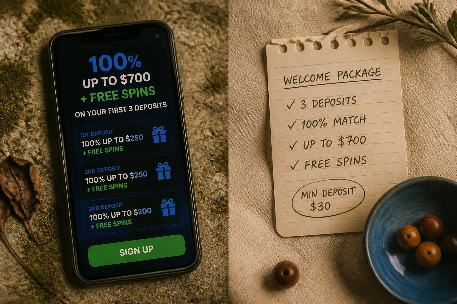 Rainbet Casino Bonus – 100% up to $700 + 20 Free Spins 2026 visual guide for Rainbet
